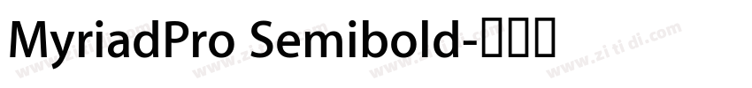MyriadPro Semibold字体转换